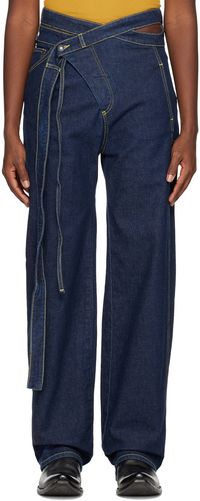 Ottolinger SSENSE Exclusive Blue Signature Wrap Jeans
