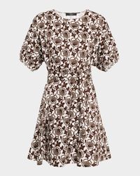 Genero Floral-Print Cotton Mini Dress