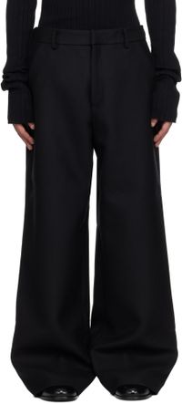 Entire Studios Black Wideleg Trousers