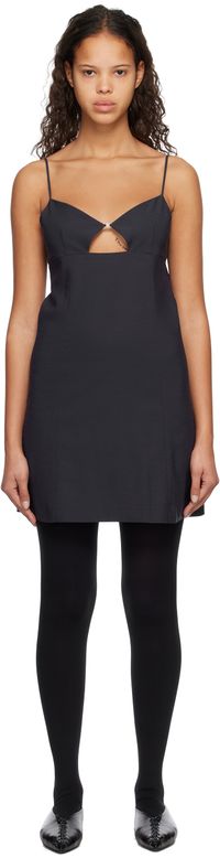 System Navy Cutout Minidress