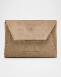 Envelope Flap Suede Wallet on Chain