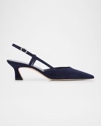 Vinnie Suede Kitten Slingback Pumps