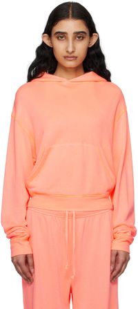 SKIMS Pull à capuche orange - Modal French Terry