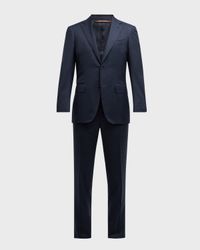 Men's Tonal Plaid Wool Suit