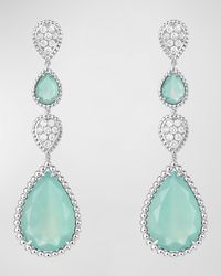 Serpent Boheme Aquaprase and Diamond Earrings