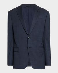 Men's Wool and Silk Chambray Two-Piece Suit
