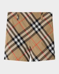 Boy's Oscar Check Cotton Shorts, Size 6M-2