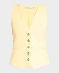 Mazie Deep V-Neck Slim Vest