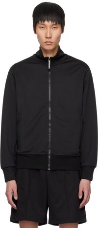 Palm Angels Black Curved Logo Track Jacket
