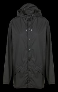 Rains - Coupe-vent imperméable à capuche - Taille XL - Noir