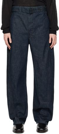 LEMAIRE Blue Twisted Jeans