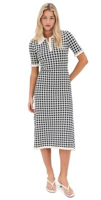 Sea Saige Gingham Knit Midi Dress Multi XXS