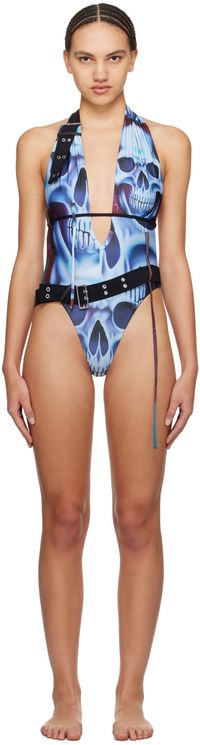 Ottolinger Blue Belt One-Piece Swimsuit
