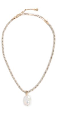 Ettika Freshwater Token Necklace Beige One Size