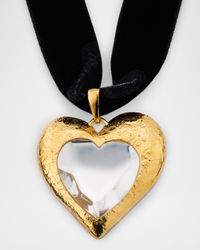 Velvet Ribbon Heart Necklace