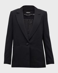 Denny Notch-Collar Boyfriend Blazer