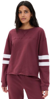 Year of Ours Varsity Sweatshirt Burgundy/Cream L