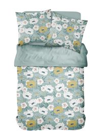 Today Linge De Maison - Parure de lit imprimé en coton - Taille 260x240 cm - Vert