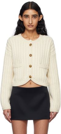 KHAITE Off-White Balser Cardigan