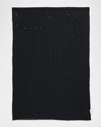 Cashmere/Silk Scarf with Scattered Sequins