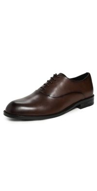 BOSS Tayil Smooth Leather Oxford Shoes Dark Brown 7