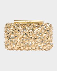 Bead & Crystal T-Bar Clutch Bag