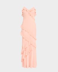 Rialto Asymmetric Ruffle Maxi Dress