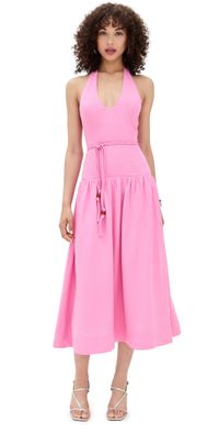 MINKPINK Melody Drop Wasit Midi Dress Pink XL