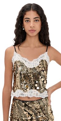 Bailey Rose Sequin Tank Black L