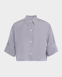 Next Ex Striped Button-Front Shirt