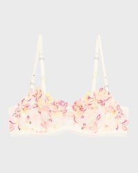 Folie D'Ete Floral-Embroidered Demi Bra