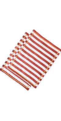 La DoubleJ Placemat Set of 2 Red and White One Size