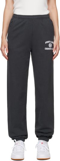 Sporty & Rich Gray Varsity Crest Sweatpants