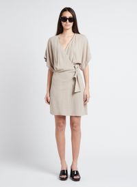 Rita Row - Robe courte cintrée à Col V - Taille L - Beige