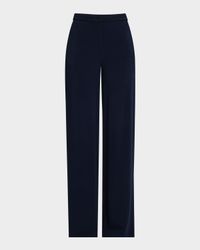 Straight-Leg Pique Trousers