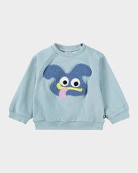 Boy's Disc Embroidered Sweatshirt, Size 3M-4