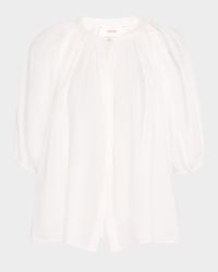 Evynn Lace-Inset Cotton Shirt