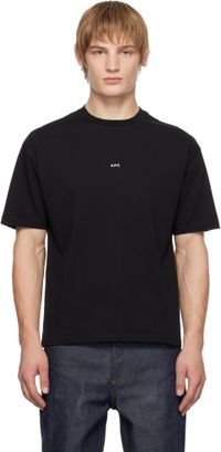 A.P.C. Black Boxy Micro Logo T-shirt