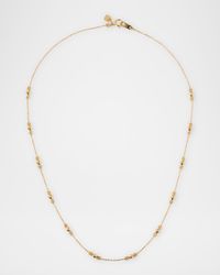 18K Mixed Flower Bead Adjustable Necklace