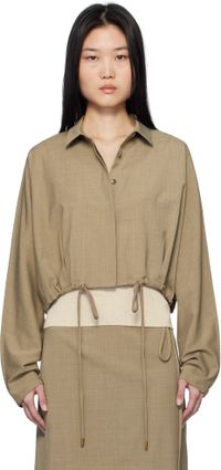 LE17SEPTEMBRE Beige Waist String Short Jacket