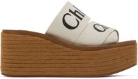 Chloé White Woody Espadrilles