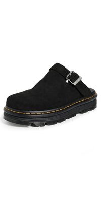 Dr. Martens Zebzag Mule Suede Clogs Black 8