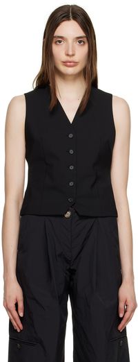 032c Black Trapeze Vest