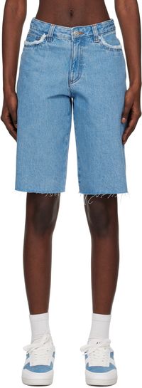 A.P.C. Blue Beverly Denim Shorts