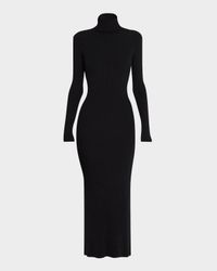 Rib-Knit Turtleneck Sweater Dress