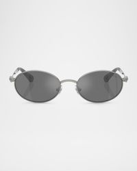 SK7033 Metal Oval Sunglasses