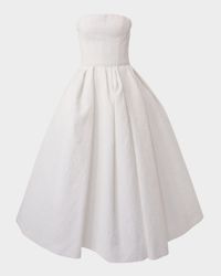 Strapless Full Midi Dress