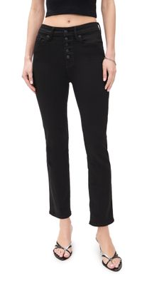 Good American Good Legs Straight Jeans Black001 12
