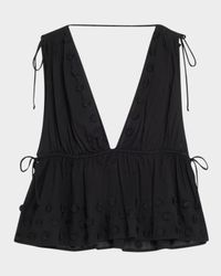 Anya Plunge V-Neck Coverup Top