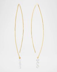 18K Yellow Gold Floating Diamond Earrings